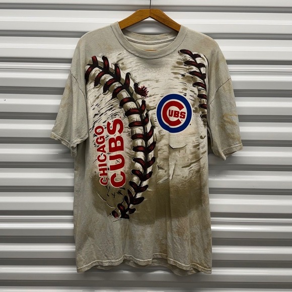 Liquid Blue Other - Vintage 2014 Chicago Cubs Liquid Blue All Over Print Baseball Mens XL Shirt